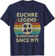 Euchre Legend 52 Years Old Awesome Since 1971 Euchre T-Shirt - T-Shirt | Navy