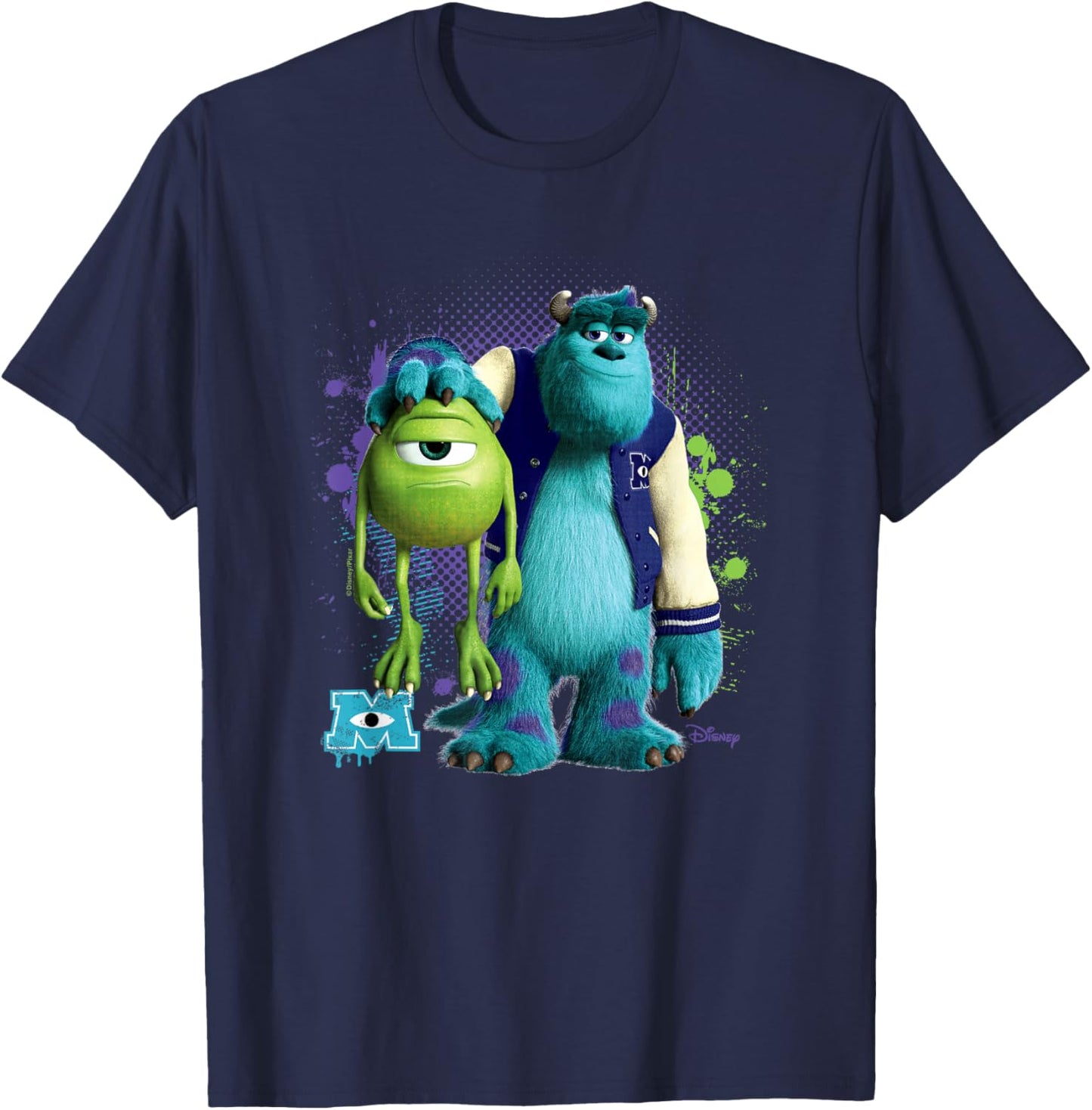 Monsters Inc - Mike & Sulley T-Shirt - T-Shirt | Navy