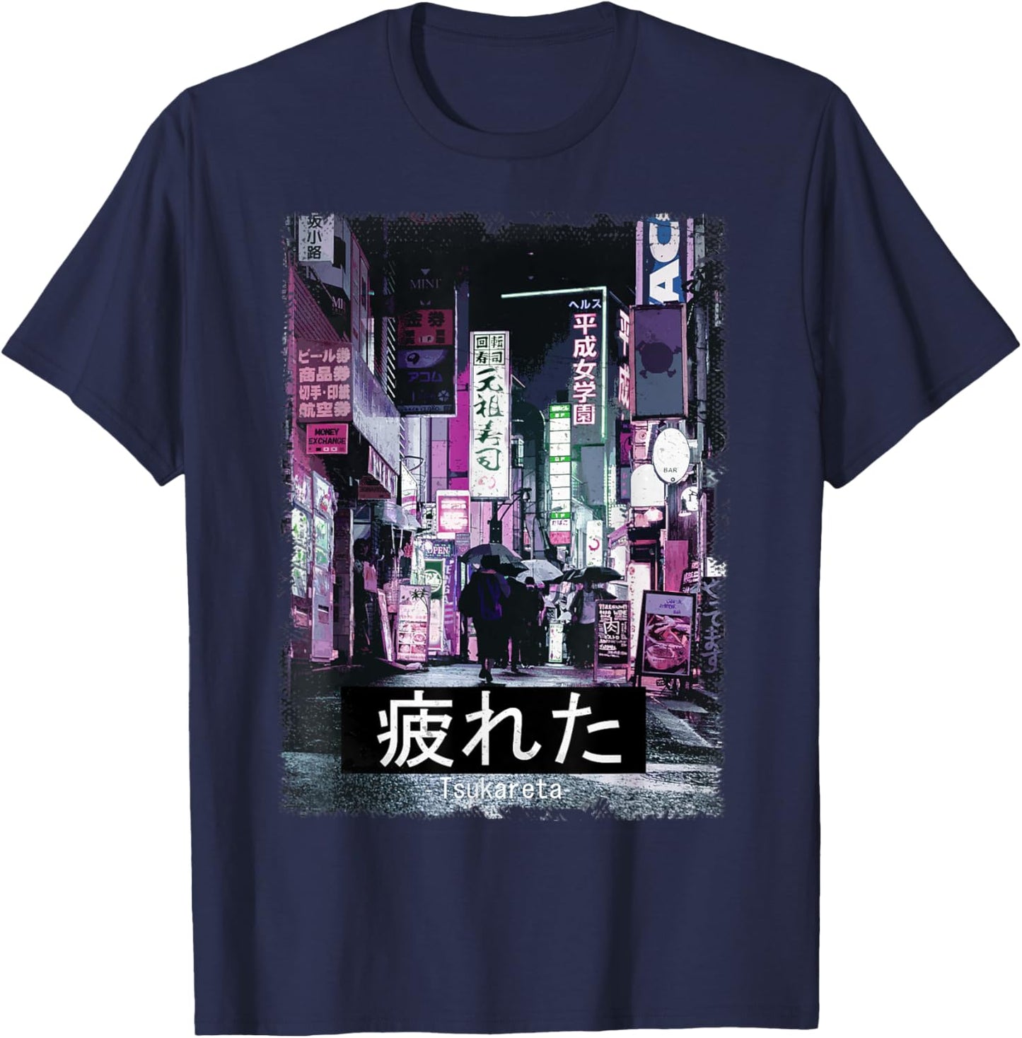 Tokio Vaporwave aesthetic Japan T-Shirt - T-Shirt | Navy