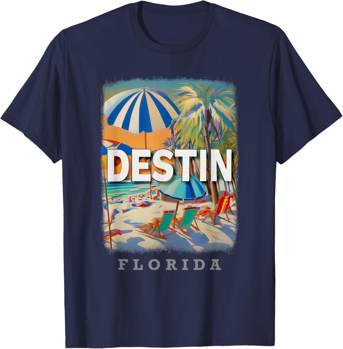 Destin Florida FL Beach Bliss SD821 T-Shirt - T-Shirt | Navy