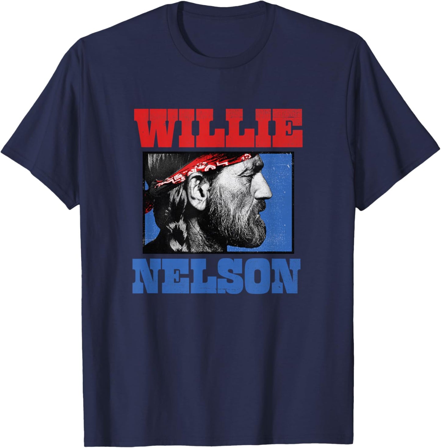 Official Willie Nelson Bandana T-Shirt - T-Shirt | Navy
