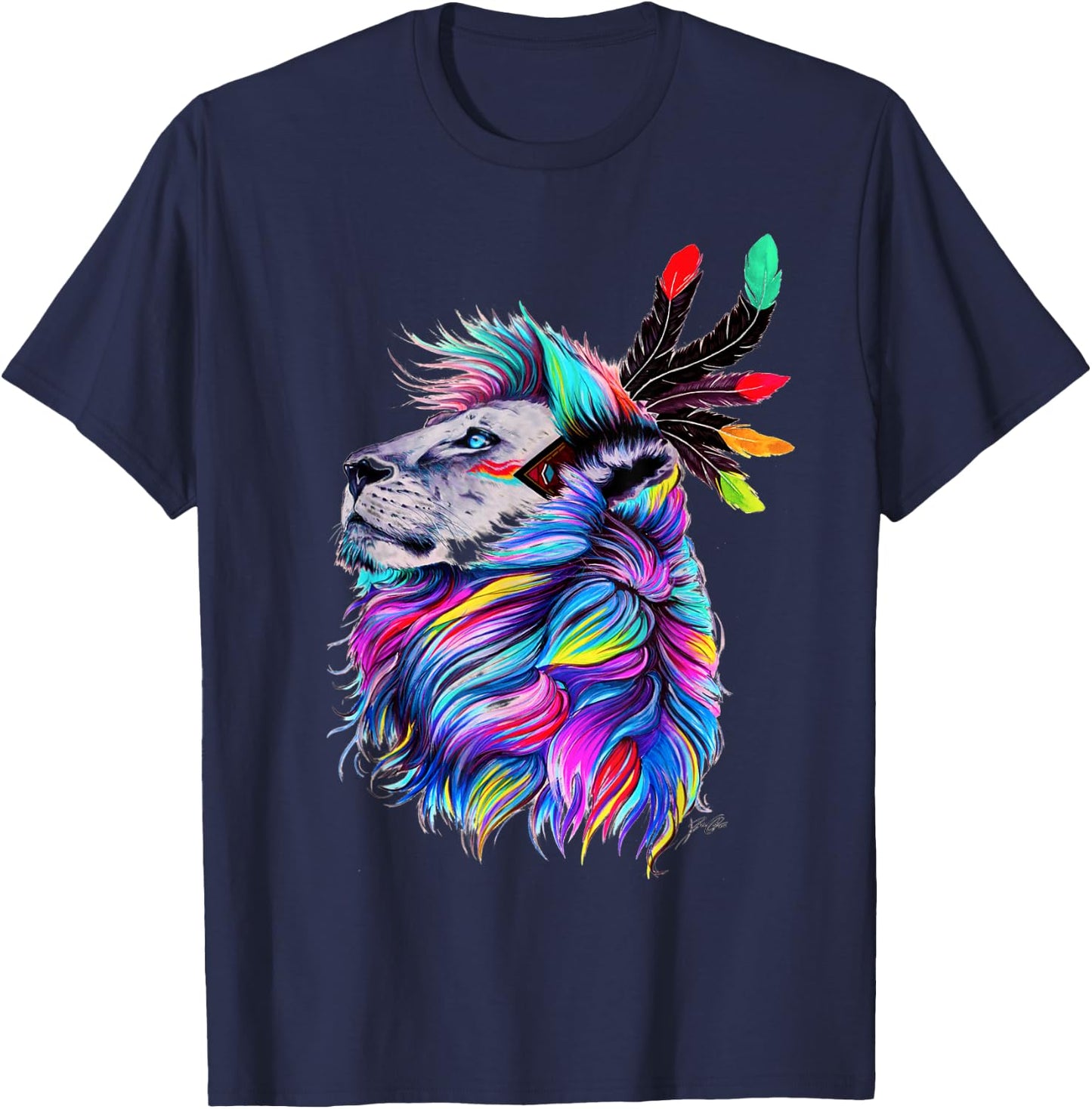 Cool Lion King as a present for animal lover T-Shirt - T-Shirt | Navy
