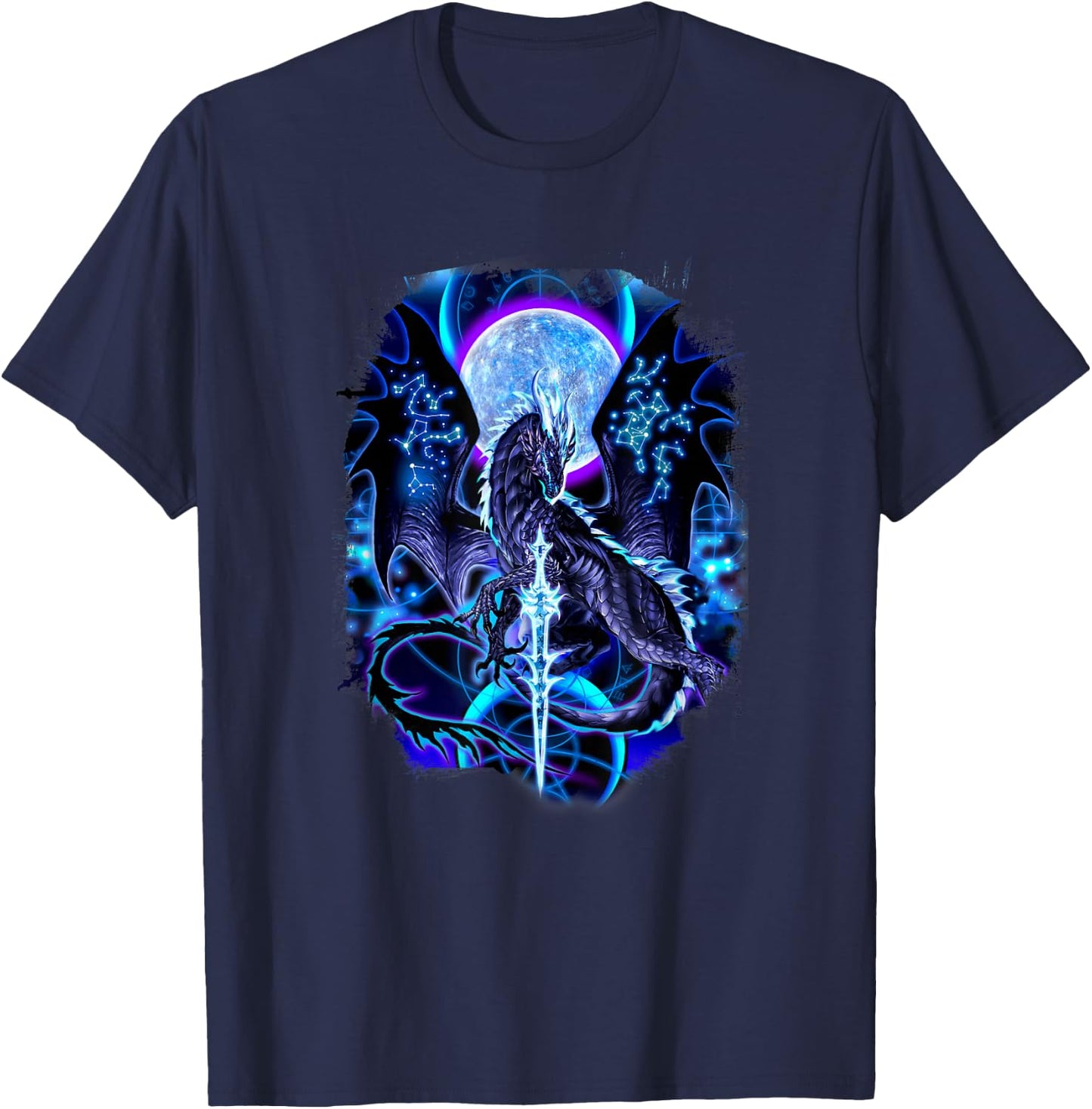 Ruth Thompson Art, Dragon Dragonblade Nightblade T-Shirt - T-Shirt | Navy