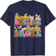 Leopard Kinda Boujee Kinda Broke Sunflowers Western Boujee T-Shirt - T-Shirt | Navy
