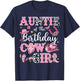 Auntie Of The Birthday Cow-Girl Rodeo Auntie Bday Party T-Shirt - T-Shirt | Navy