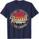 Russell The Man The Myth The Legend Personalized Name T-Shirt - T-Shirt | Navy