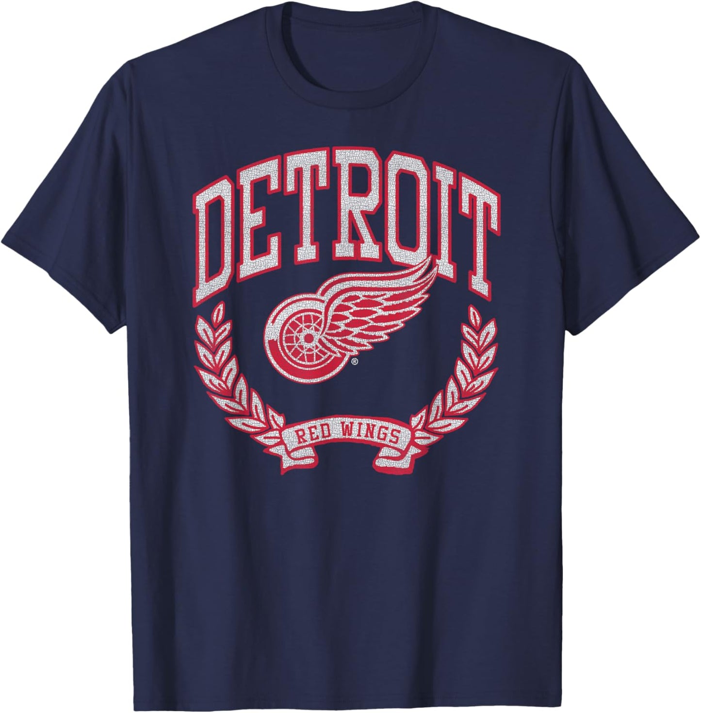 Detroit Red Wings Vintage Victory Officially Licensed T-Shirt - T-Shirt | Navy