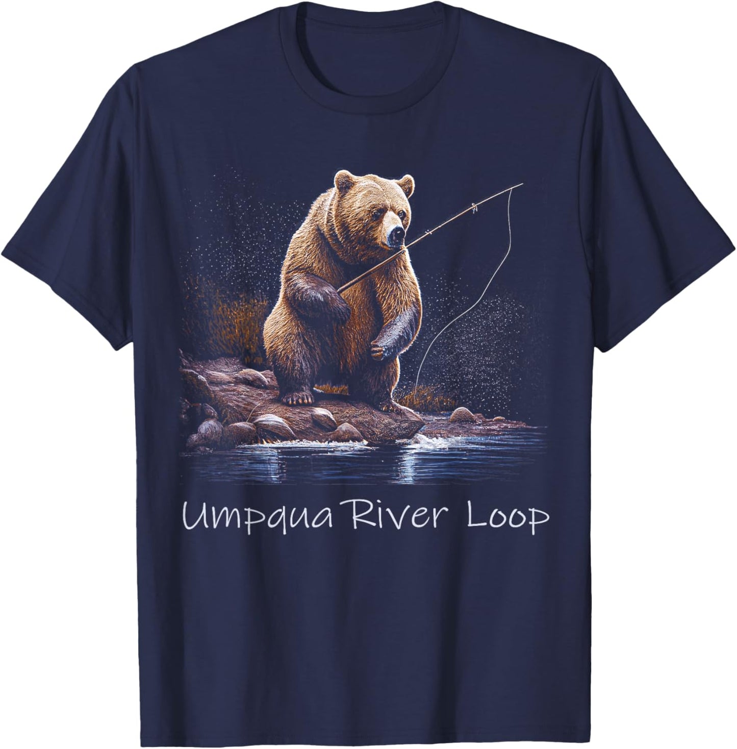 Umpqua River Loop T-Shirt - T-Shirt | Navy