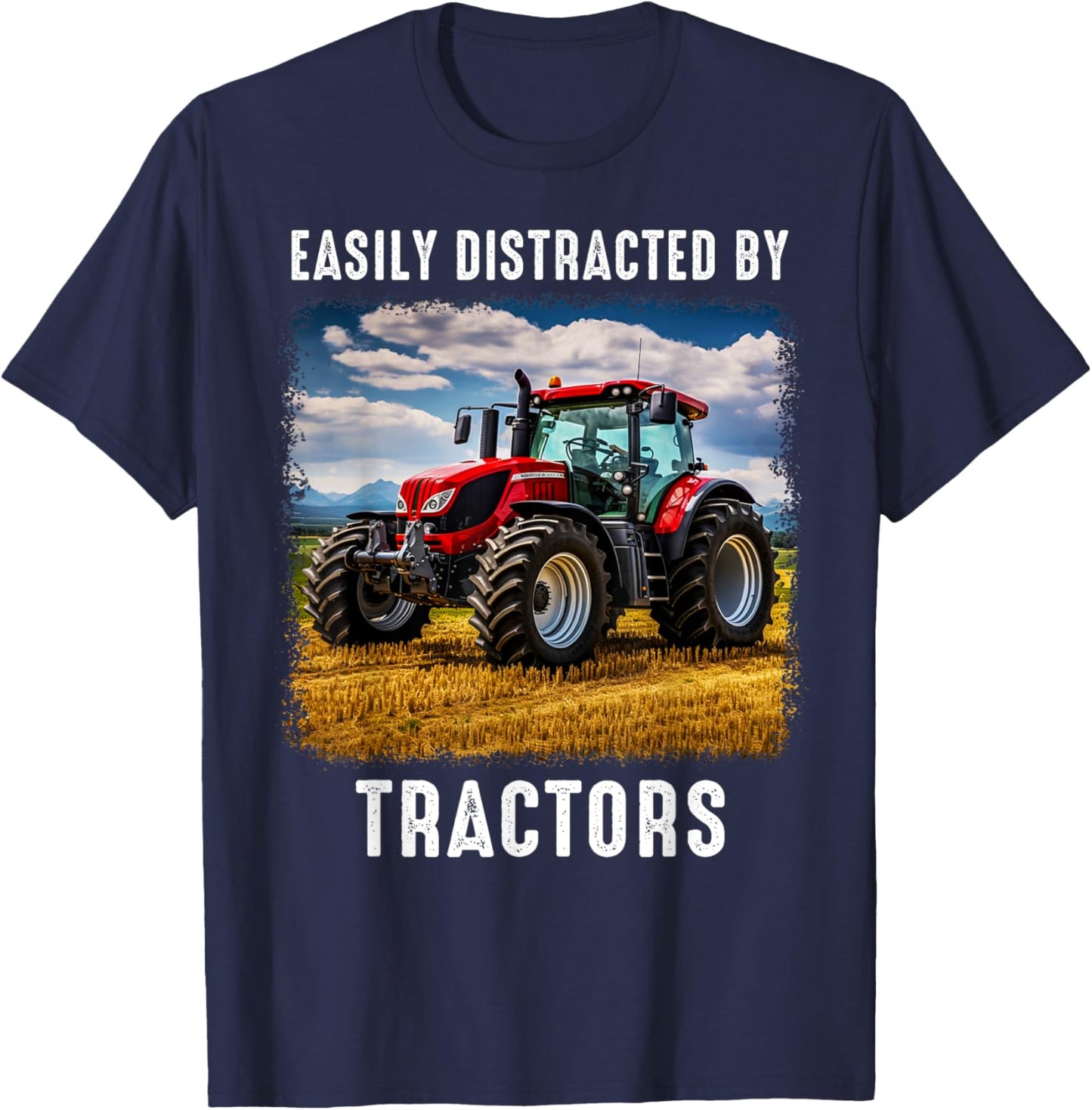 Funny Farm Tractor Saying for Driver Farming & Tractor Lover T-Shirt - T-Shirt | Navy