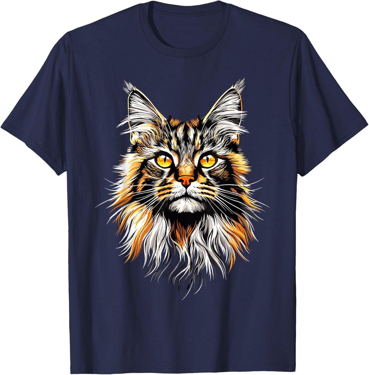 Maine Coon Cat Lovers Cute Funny Maine Coon Cats Lover T-Shirt - T-Shirt | Navy