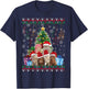 Cat Christmas Funny Ugly Women Men Merry Gift Small T-Shirt - T-Shirt | Navy