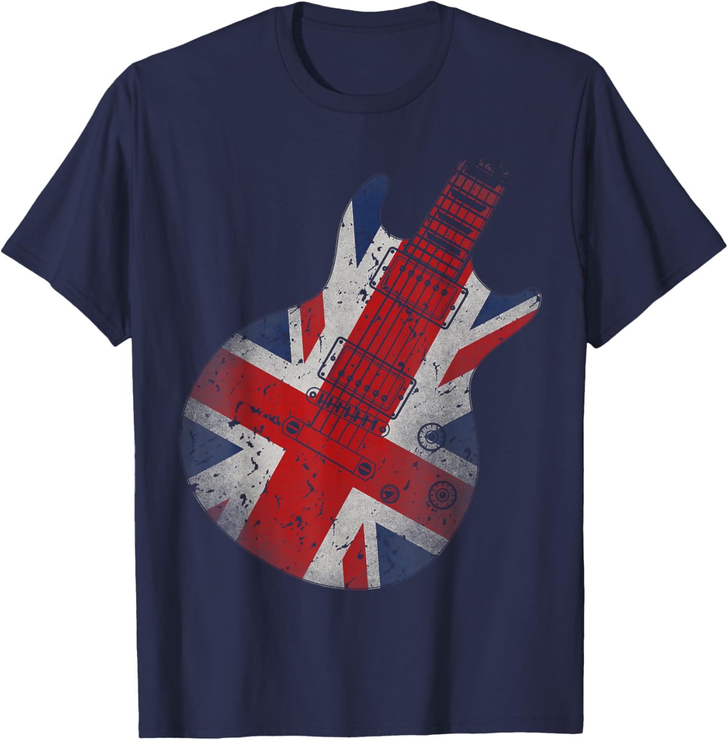 Guitar Union Jack T-Shirt - T-Shirt | Navy