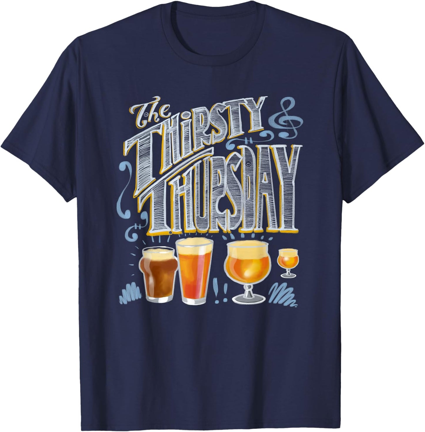 Thirsty Thursday beer T-Shirt - T-Shirt | Navy