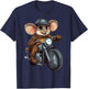 Mice Motorcycle / Motorcyclist Mouse T-Shirt - T-Shirt | Navy