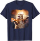 Space Cat Pizza Cat Galaxy Cute Kitty In Space Pizza Lovers T-Shirt - T-Shirt | Navy