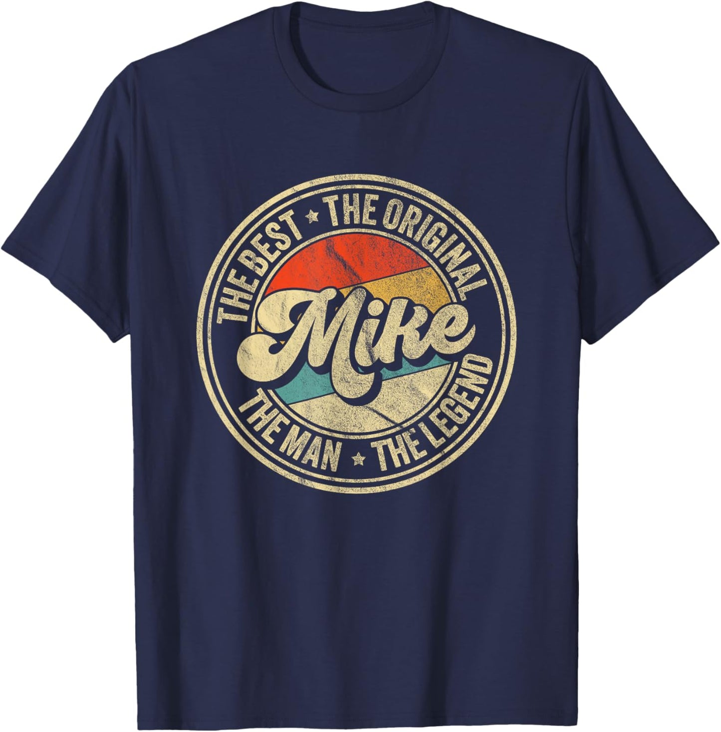 Retro Mike Name Saying Funny Mike T-Shirt - T-Shirt | Navy