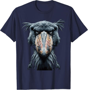 Majestic Shoebill Storks Portrait T-Shirt - T-Shirt | Navy