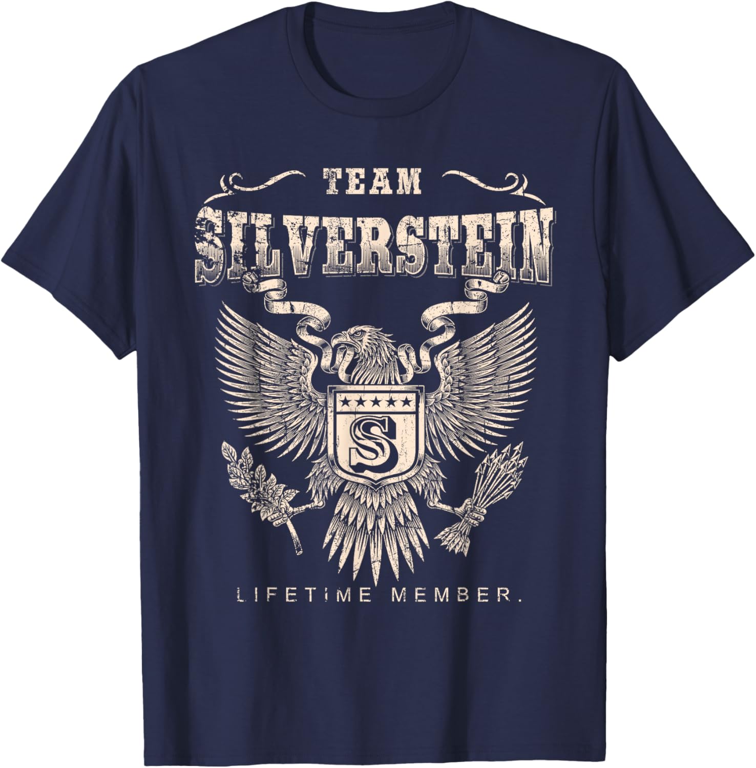 Team Silverstein Lifetime Member - Silverstein Last Name T-Shirt - T-Shirt | Navy