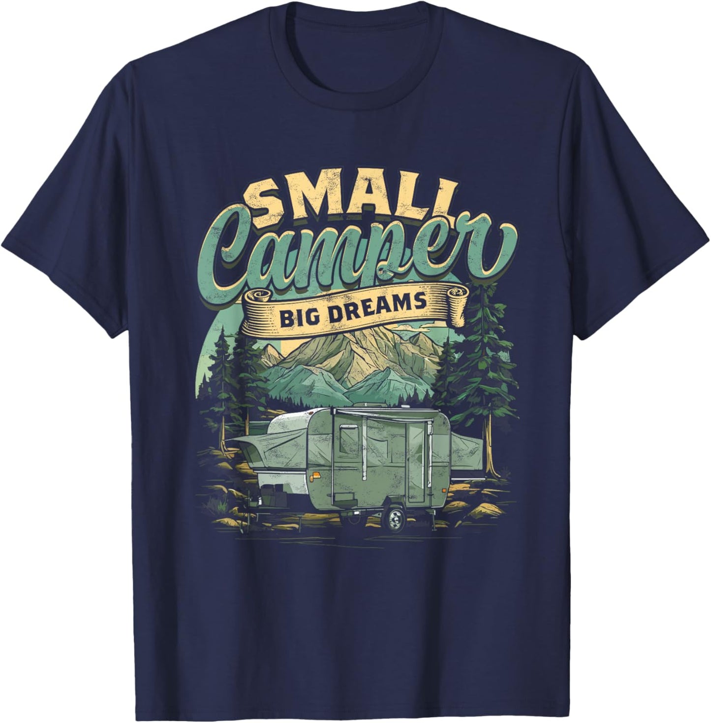 Pop Up Camping Pop Up Trailer Pop Up Camper T-Shirt - T-Shirt | Navy