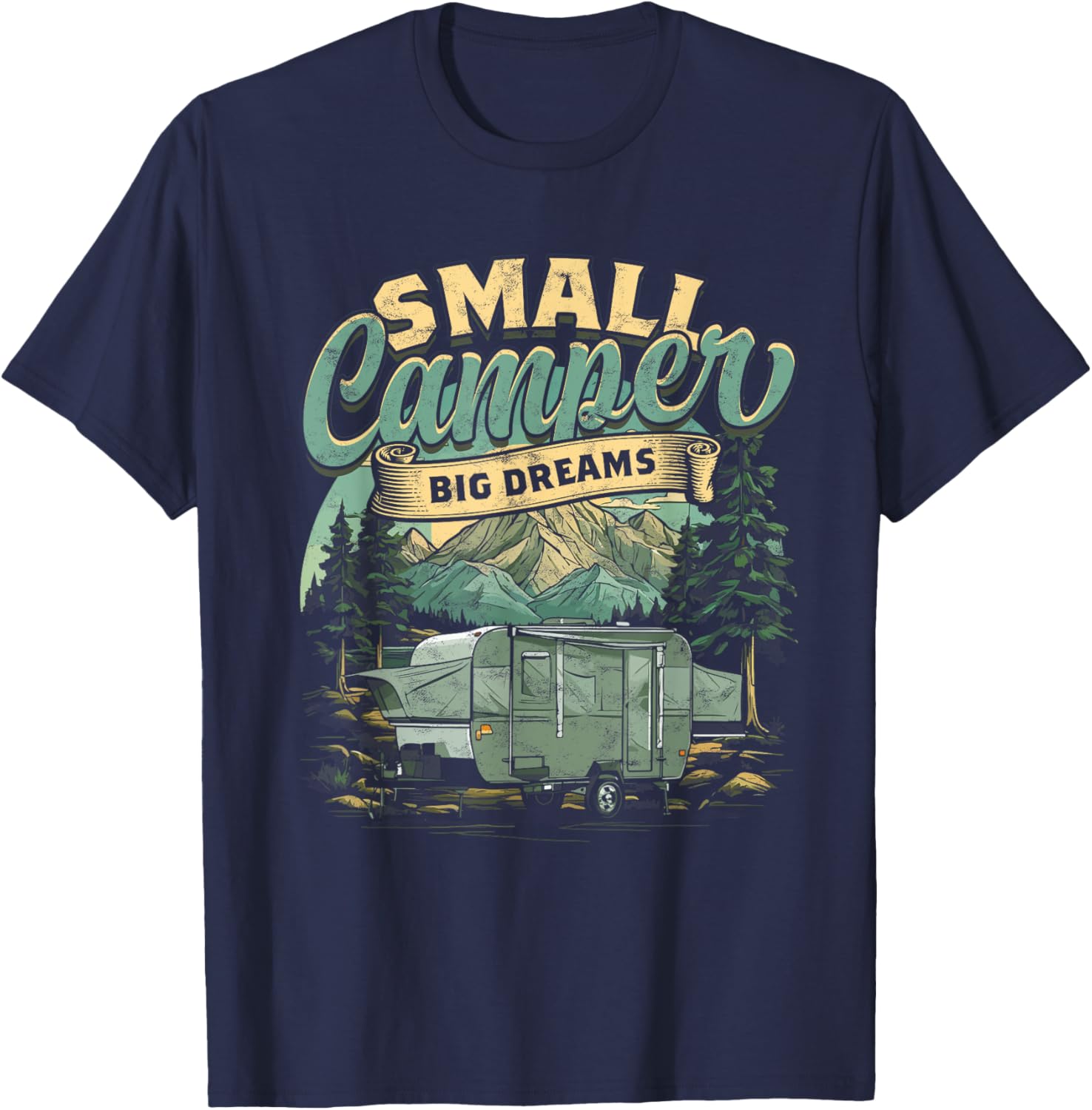 Pop Up Camping Pop Up Trailer Pop Up Camper T-Shirt - T-Shirt | Navy