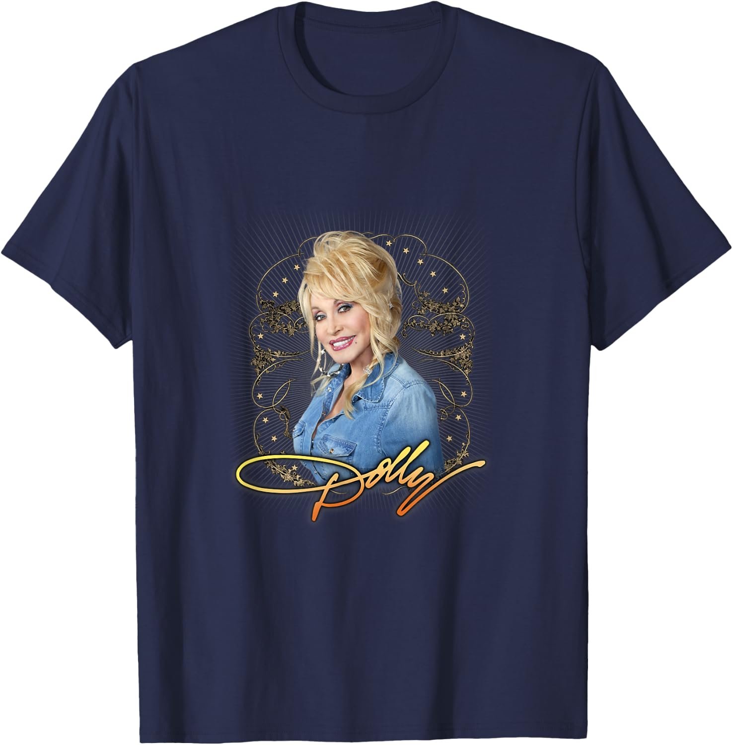 Dolly Parton Denim Smile T-Shirt - T-Shirt | Navy