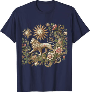 Persian Lion and Sun, Shir o Khorshid T-Shirt - T-Shirt | Navy