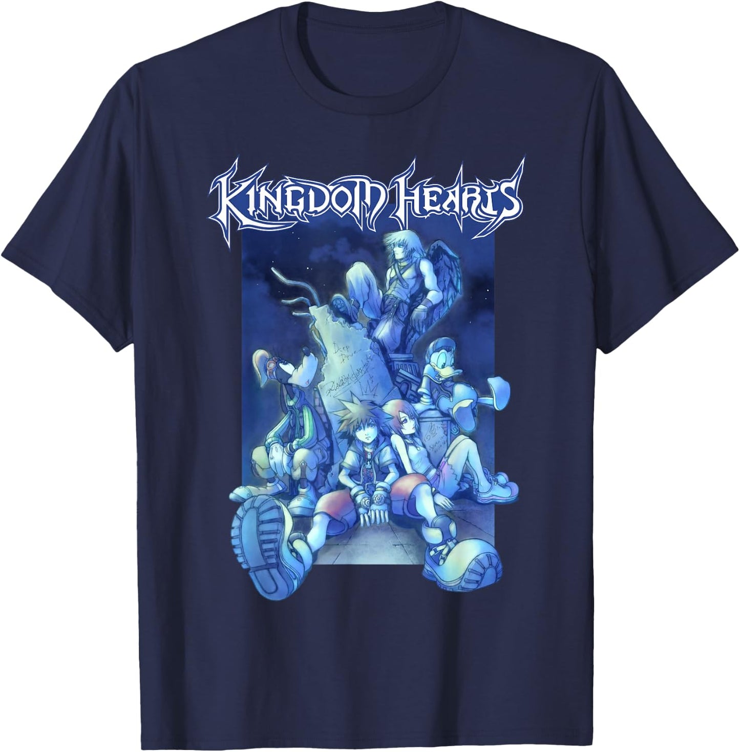 Kingdom Hearts - Blue Crew T-Shirt - T-Shirt | Navy