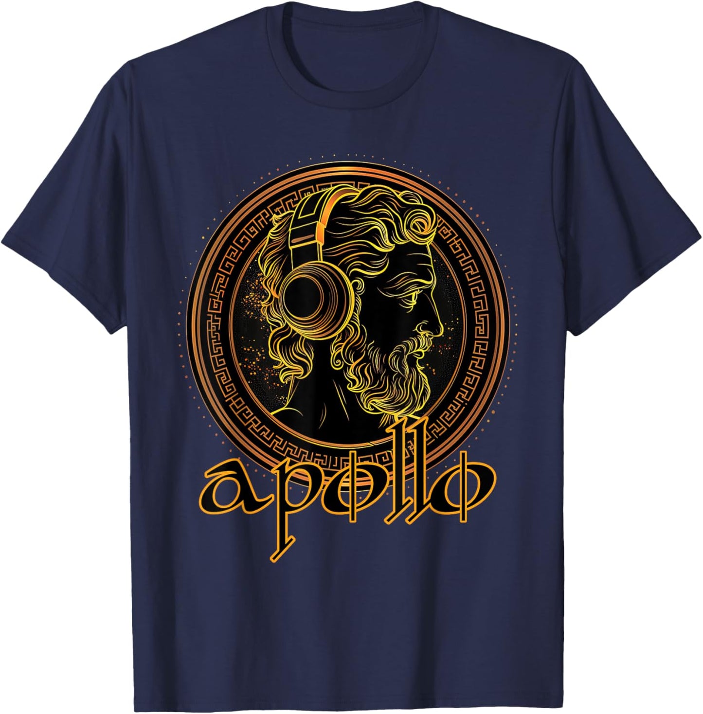 Apollo Greek God Music Lover Gamer Greece Mythology T-Shirt - T-Shirt | Navy
