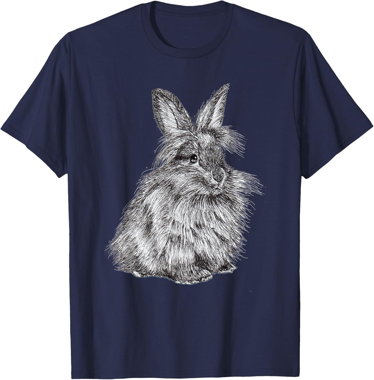 Lionhead Bunny Rabbit Cute T-Shirt - T-Shirt | Navy