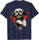 Shih Tzu Love Heart for Valentines Day on Shih Tzu Lover T-Shirt - T-Shirt | Navy