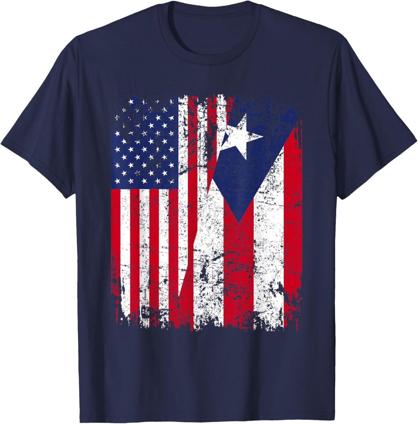 Puerto Rican American Flag | Men Women Kids | Puerto RICO T-Shirt - T-Shirt | Navy