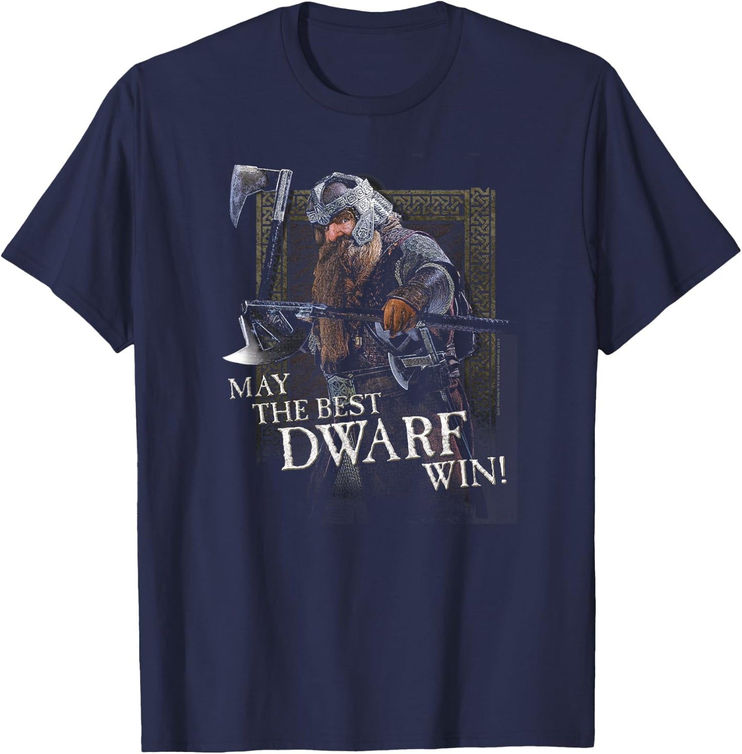 Lord of The Rings Gimli The Best Dwarf T-Shirt - T-Shirt | Navy