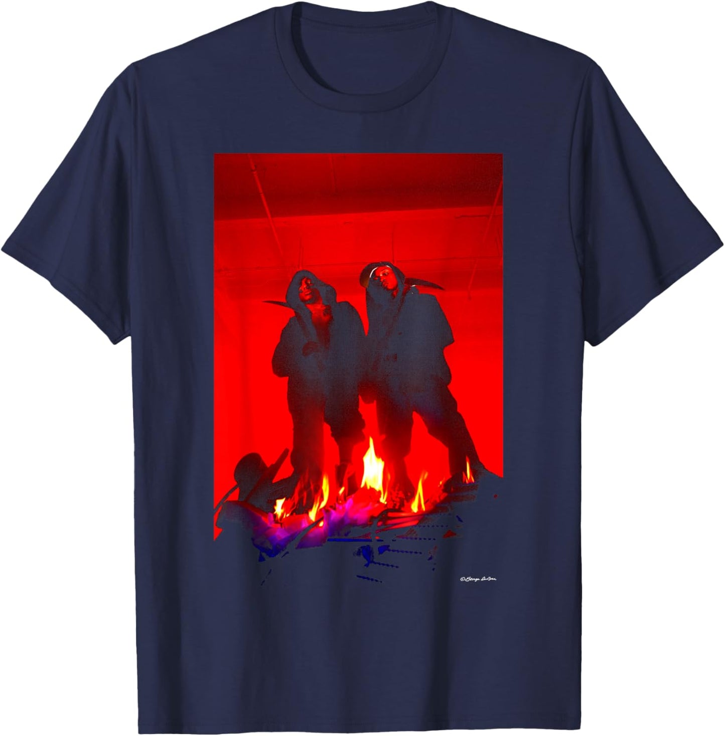 Mobb Deep Juvenile Hell Photo By George DuBose T-Shirt - T-Shirt | Navy