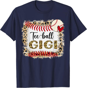 Leopard -ball Gigi For Softball Player T-Shirt - T-Shirt | Navy
