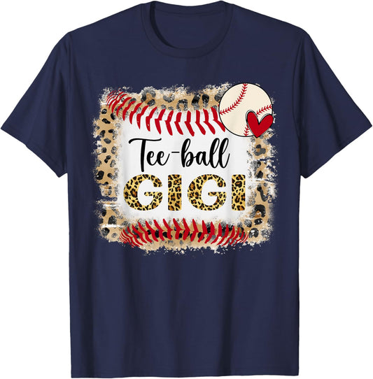 Leopard -ball Gigi For Softball Player T-Shirt - T-Shirt | Navy