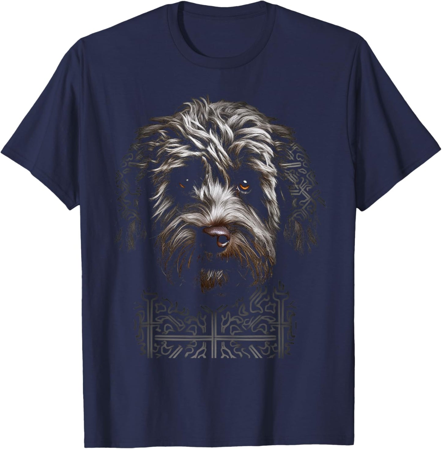 Labradoodle Motif Pet Illustration Dog Labradoodle Women Kids T-Shirt - T-Shirt | Navy