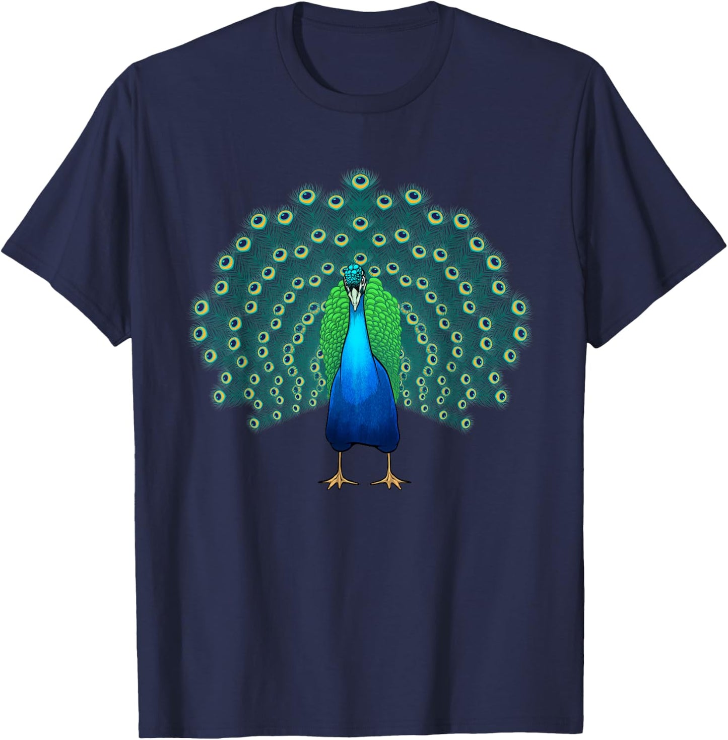 Funny Peacock Design Men Girls Boys Peacock Lovers T-Shirt - T-Shirt | Navy
