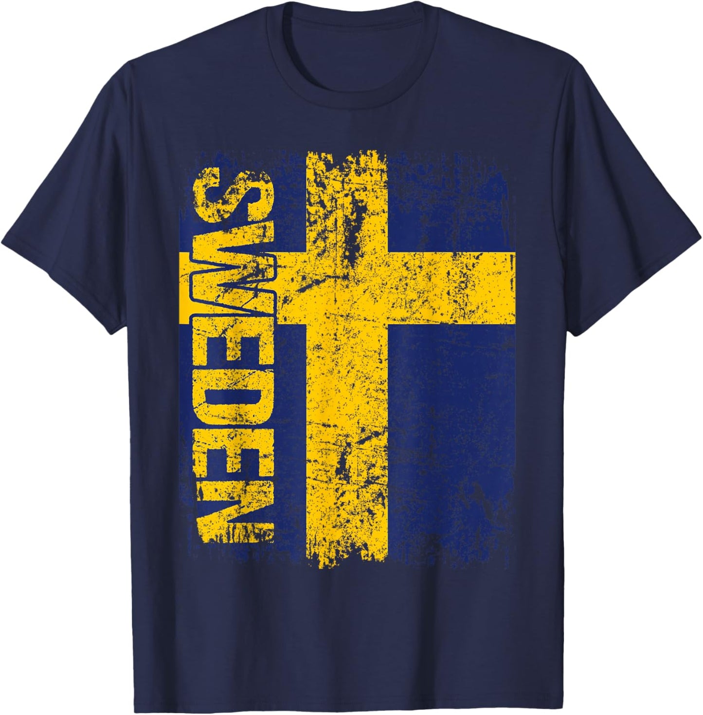 SCHWEDEN Flagge Damen Herren Kinder SCHWEDEN T-Shirt - T-Shirt | Navy