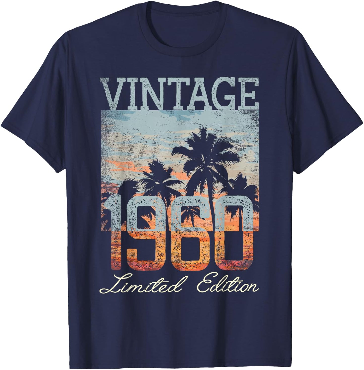 Vintage 1960 Limited Edition 65th Birthday 65 Year Old Gifts T-Shirt - T-Shirt | Navy