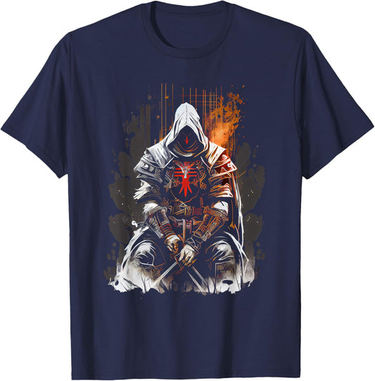 Knights Templar Kneeling Crusader Templar Warrior of C T-Shirt - T-Shirt | Navy