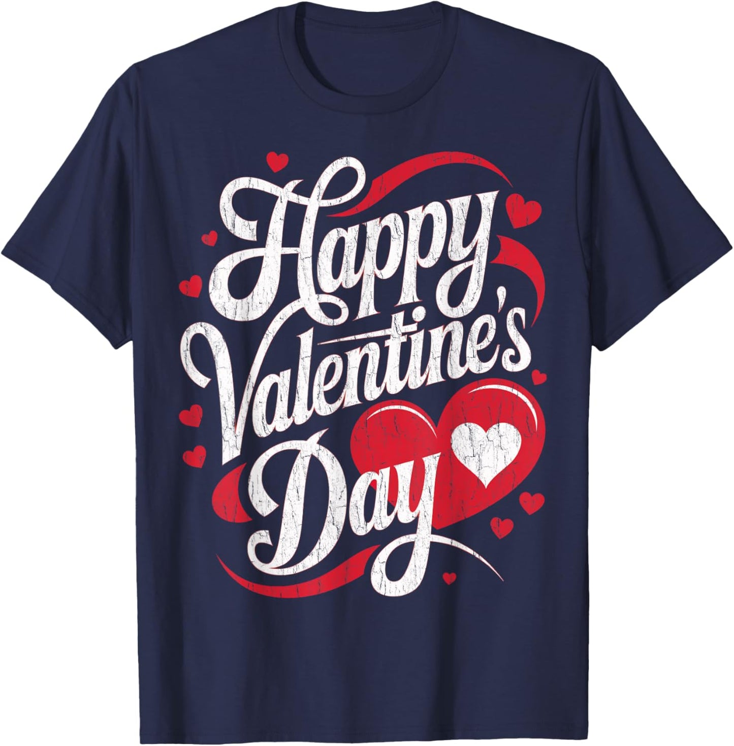 Happy Valentine's Day Valentines Day T-Shirt - T-Shirt | Navy