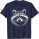 Adults Raccoon Lover Art Design , Black, Small, Short Sleeve, Classic Fit, Polyester 100% T-Shirt - T-Shirt | Navy