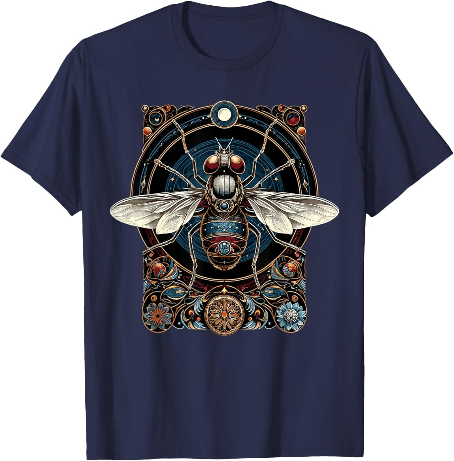 Cicada Insect Bug Vintage Entomology T-Shirt - T-Shirt | Navy