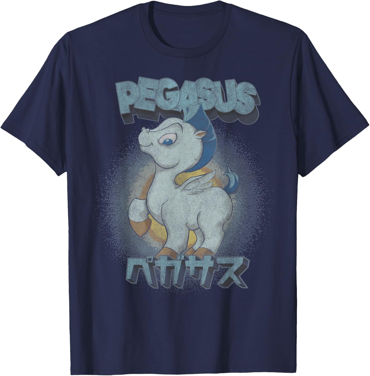 Disney Hercules Pegasus Kanji Portrait T-Shirt - T-Shirt | Navy