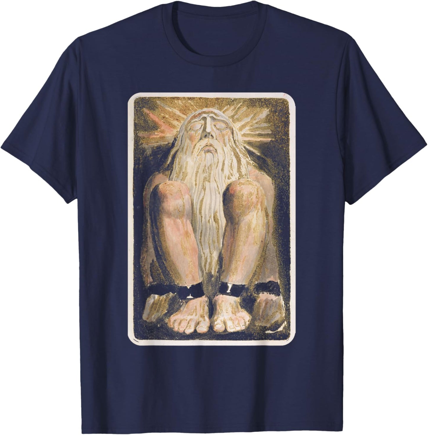 William Blake - Man with beard Art Symbolism Mysticism Magic T-Shirt - T-Shirt | Navy