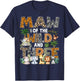 Maw Of The Wild Three Zoo 3Rd Birthday Safari Jungle T-Shirt - T-Shirt | Navy