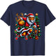 Santa Lion Play Basketball Christmas Funny T-Shirt - T-Shirt | Navy