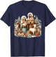 Holy Sacred Family Christmas Nativity Scene Religious Art T-Shirt - T-Shirt | Navy