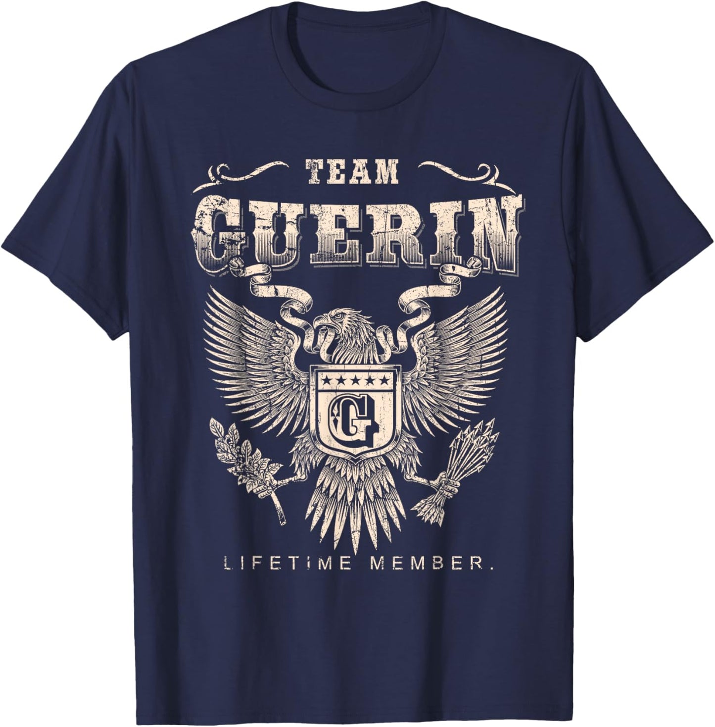 Team GUERIN Lifetime Member Last Name T-Shirt - T-Shirt | Navy