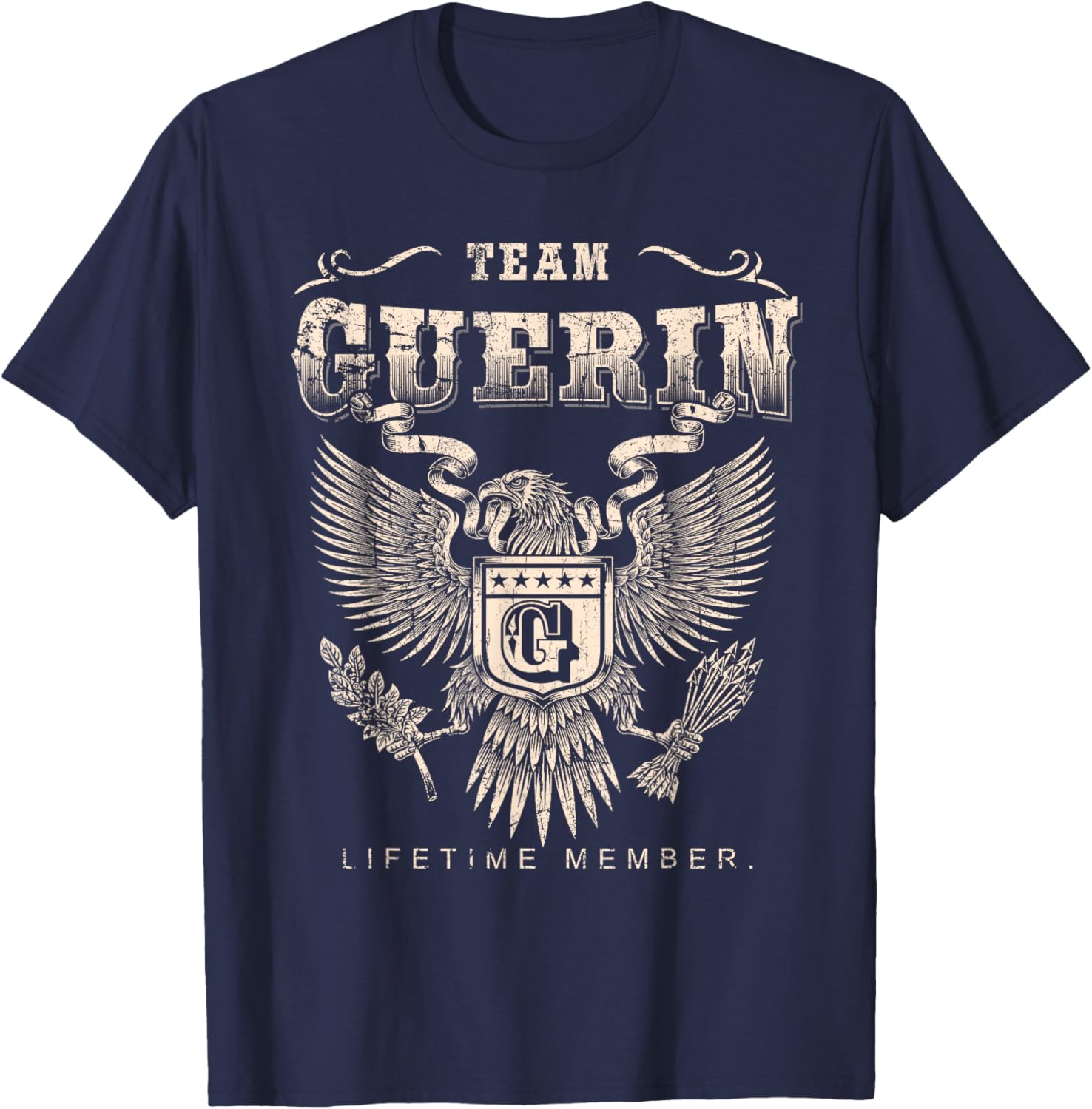 Team GUERIN Lifetime Member Last Name T-Shirt - T-Shirt | Navy